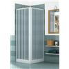 Box Doccia Angolare 75x75 cm 2 Ante a Soffietto in PVC H185 Caldoni Manen Bianco