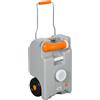 Outsunny Serbatoio per Acqua da Campeggio 22L con Ruote e Maniglia e Beccuccio Girevole, Grigio | Aosom Italy