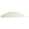 Outsunny Tetto di Ricambio 4x3 m per Gazebo Anti UV in Poliestere con Presa d'Aria, Bianco Crema | Aosom Italy