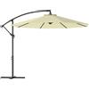 Outsunny Ombrellone da Giardino 3x2.5 m a Braccio Inclinabile con Manovella, Beige | Aosom Italy