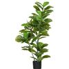 HOMCOM Ficus artificiale, con 90 foglie e vaso per soggiorno, 110 cm, Verde | Aosom Italy