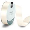 Vaessen Creative Nastro di Raso Bianco Antico - Nastro Colorati 20 m x 25 mm per il Fai-da-te - Decorazioni Matrimonio - per Regali e Segnalibri