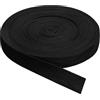 QUARKZMAN Nastri in Sbieco Twill, 10M x 15mm Nastro di Cotone in Tessuto Rotolo Nastro a Spina di Pesce Fettuccia per Abbigliamento Accessori Borse Cucito Fai da Te Rilegature, Nero