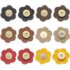 QUARKZMAN 6pz Bottoni a Scatto in Pelle, Chiusure a Scatto Magnetiche per Borse per Fai da Te Vestiti Accessori Cucito a Mano, Nero/Marrone Chiaro/Cachi/Marrone Scuro/Rosso/Giallo, Prugna