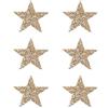 PATIKIL Stelle Termoadesive, 6pz Stelle Adesive Argento con Strass Glitter e Cristalli Patch di Stoffa per Artigianato Fai da Te Riparazione Abbigliamento Jeans, Champagne 6cm