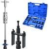 Zoomtools Kit 12 Pezzi estrattore Cuscinetti Interni 8-32 mm con estrattore a 2 Ganasce Foro cieco e Martello Scorrevole, per Bicicletta e Moto