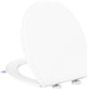 YEAUPE PRO Sedile WC con chiusura rallentata e cerniere regolabili a sgancio rapido, facile da pulire e da installare, universale, 44,7 x 37,2 cm, colore: bianco