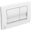Ideal Standard - SOLEA M1, Piastra di comando meccanica WC, Placca di azionamento per cassette di risciacquo doppio scarico, Bianco