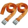 Master Lock 3210EURTAT Cinghia con Fibbia in Zama, Arancio, 2.50 m x 25 mm, Set di 2 Pezzi