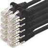 1aTTack.de 0,5m Cavo di Rete nero - 10x - Cat.6 Ethernet Gigabit Lan RJ45 10 100 1000 Mbit s - Cavo Patch UTP compatibile con Cat.5 Cat.5e Cat.7 Cat.8 - nero - 10x - 0,5m