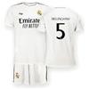 Real Madrid Kit Bambino Prima Maglia e Pantaloncini Stagione 24/25, Vini Jr., 4 Anni, Replica Home con Licenza Ufficiale