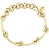 Breil, Collezione Tie Up, Bracciale Donna in Acciaio Specchiato IP Gold, Gioiello Donna Elegante e Sofisticato con Piccoli Nodi o Intrecci, Lunghezza Regolabile 15-21 cm, Colore Gold