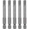 QUARKZMAN 5pz H5,0 Chiavi a Brugola per Punte da Trapano 5mm Punte Metriche Piane 1/4 Attacco Esagonale 65mm (2,56) Punta Cacciavite Esagonali Magnetico Lungo Industriale per Viti