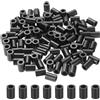 QUARKZMAN 100pz Distanziali Tondi in Nylon 4mm Id, 7mm Od, 10mm Distanziatori per Viti di Altezza Senza Filetto, Distanziatore in Plastica per Viti M4, Nero