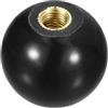 QUARKZMAN Manopole Sfera Filettate, Manopola Sfera Termoindurente Filettatura Femmina M5 20mm Dia Maniglie Sfera Funzionamento Rotondo, Inserto Rame per Maniglia Leva Macchina, Nero