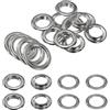 QUARKZMAN 10Set Occhielli per Teloni 20mm 4/5 Occhiello Strumento Metallici in Ottone con Rondelle per Tende in Tessuti Cinture in Pelle Scarpe Borse Fai Da Te, Argento