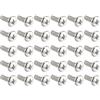 QUARKZMAN M4 Piatta Phillips Croce Testa Vite x 60pz 304 Inox Acciaio Fissaggi Bulloni per Precisione e Industriale Macchine, [10mm Lunghezza, Argento Tono]