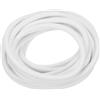 QUARKZMAN Nastro Tenuta Schiuma Silicone, Diametro 5 Mm (0,2) Lunghezza 4 Metri (13,12 Piedi) Guarnizione Gomma Spugna Rotonda Corda Gomma Solida per Macchinari e Industrie, Bianco