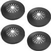 PATIKIL Copertura Tubo Acqua Decorazione 0.55-1.14 (14-29mm), 4Pz Copri Tubi Termosifoni Copertura per Tubi Riscaldamento Piastra Scudetto Colletto Radiatore per Tubo Parete, Nero