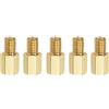 YOKIVE 5pz M6 Distanziale Viti, Ottone Esagonale PCB Distanziali, Mantiene Altezza Consistente, Ottimo per Scheda Madre (Oro Tono, 10mm+8mm)