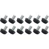 QUARKZMAN M6x10x15mm Regolabile Livellamento Piedini x 12pz Filetto Gamba Protezione Livellatore per Mobili a Casa, Ufficio, Ristorante, [Nero]