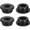 QUARKZMAN 4 Pezzi Occhielli in Gomma 26mm Foro di Perforazione, Passacavi Guarnizione 17mm ID Gommini Passacavo Scrivania Nero Siliconica per Tappo Organizzare Filo Cablaggio Casa Auto