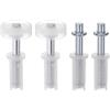 QUARKZMAN 2 Set Kit Ferramenta per Porte Bifold 7/8 Pollici per Porte | con Perno Superiore e Ruota Guida, Pieghevoli a Scomparsa