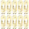 QUARKZMAN 20Pcs Supporti A Forma Di Tacca Per Cornici, 37x14mm Supporti In Metallo Resistente Con Viti Per Specchi, Quadri E Cornici, Oro