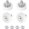 QUARKZMAN Ruote per Cassetti in Nylon Ruote di Ricambio per Pulegge Cassetti Armadi Cuscinetto 22mm Guide Scorrevoli con Dadi per Parti Mobili Armadio Armadio Confezione da 4