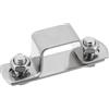 QUARKZMAN Forma U Connettore Staffa, 25mm x 25mm 304 Inossidabile Acciaio Inossidabile Acciaio Barra Sicurezza Supporto Staffe Supporto Montante Canale, 1pz