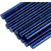 QUARKZMAN 24 Pz Mini Bastoncini di Colla a Caldo, 0,28 Dia x 3,94 Lunghi Bastoncini di Colla a Caldo in EVA, Bastoncini di Colla a Caldo Mini Flash Blu per Progetti di Artigianato Fai