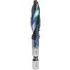 QUARKZMAN Combinazione Trapano e Punta Maschiare Metrico M10 x 1,5 Filettatura 1/4 Esagonale Rivestimento Nano Blu Maschiatura a per Trapano Utensile Acciaio ad Alta Velocità (HSS) 4341