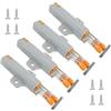 Dozylive 4x Push Pull per Ante di Armadietti Molla 30N, Push to Open Door Latch, Apertura a Pressione per Porta Non-magnetiche, Chiusura Ante per Armadietti, Cassetti e Mobili da Campeggio Include Viti