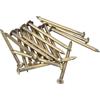 QUARKZMAN 15Pz Chiodi in Ottone 2.8x50mm(DxL) Chiodi per Quadri Muro Testa Rotonda Piccoli in Ottone Hardware per Progetti Fai da Te in Legno Scatole Decorative Casa, Tonalità Bronzo