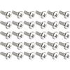 QUARKZMAN M4 Piatta Phillips Croce Testa Vite x 30pz 304 Inox Acciaio Fissaggi Bulloni per Precisione e Industriale Macchine, [10mm Lunghezza, Argento Tono]