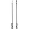 QUARKZMAN 2pz H2,0 Chiavi a Brugola per Punte da Trapano 2mm Punte Metriche Piane 1/4 Attacco Esagonale 150mm (6) Punta Cacciavite Esagonali Magnetico Lungo Industriale per Viti