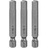 QUARKZMAN 3pz H6,0 Chiavi a Brugola per Punte da Trapano 6mm Punte Metriche Piane 1/4 Attacco Esagonale 50mm (2) Punta Cacciavite Esagonali Magnetico Lungo Industriale per Viti