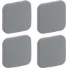 QUARKZMAN Fermaporta Protettore da Parete, 4pz Paracolpi per Maniglie Porta in Silicone Morbido, Quadrato Adesivo Autoadesivo per Manopole Porta per Casa Ufficio, Grigio