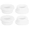 QUARKZMAN 4 Pezzi Occhielli in Gomma 27mm Foro di Perforazione, Passacavi Guarnizione 18mm ID Gommini Passacavo Scrivania Bianco Siliconica per Tappo Organizzare Filo Cablaggio Casa Auto