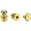 QUARKZMAN 5 Set di Rivetti a Vite Testa Sferica in Ottone Massiccio da 8mm per Riparazioni e Decorazioni Fai da Te di Cinture, Portafogli, Borse, Tono Oro