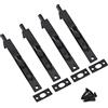 Zerniple 15 cm Serratura per porta in acciaio inossidabile a scomparsa con bullone a scrocco e chiusura a scatto con viti, nero (4 pezzi)