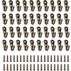 Bateya 40 ganci da parete per appendere al muro, mini ganci per accappatoi, gancio singolo sul retro della porta con 80 viti, gancio in metallo per doccia con ganci piccoli in bronzo vintage