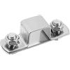 QUARKZMAN Forma U Connettore Staffa, 20mm x 20mm 304 Inossidabile Acciaio Inossidabile Acciaio Barra Sicurezza Supporto Staffe Supporto Montante Canale, 1pz