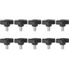 QUARKZMAN 10pz Manopole a T Vite a Testa Alata M6 x 10mm Manopole a T/Z Plastica con Filettatura Maschio Standard Maniglie Regolabili Manopole Serraggio a Mano Vite a Testa Zigrinata, Nero