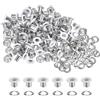 QUARKZMAN 100pz Kit Occhielli in Metallo 1/6 (4mm) ID Occhiello per Teloni Piccolo Rondelle Autoportante con Foro Rondelle per Scarpe Cuoio Perline Nuclei Tela Etichette, Bianco