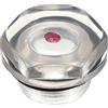 QUARKZMAN 20mm Maschio Filettato Aria Compressore Olio Livello Vetro Raccordi x 1 Pezzo Trasparente Plastica Olio Mirino Vetro con O-ring per Olio Lubrificato Compressori