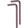 QUARKZMAN 2pz Chiave Esagonale a Brugola a Testa Sferica 6mm Strumento Riparazione Chiavi Metriche Esagonali a Forma di L in Acciaio S2 per Riparazioni Domestiche, Rosso