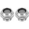 PATIKIL Aria Compressore Olio Mirino Vetro, 2pz M14*1,5 Maschio Filettatura Alluminio Lega Olio Liquido Livello Indicatore Aria Compressore Parti con O-ring