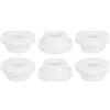 QUARKZMAN 6 Pezzi Occhielli in Gomma 24mm Foro di Perforazione, Passacavi Guarnizione 15mm ID Gommini Passacavo Scrivania Bianco Siliconica per Tappo Organizzare Filo Cablaggio Casa Auto