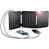 BigBlue Caricabatterie Solare da 21W (5V/4,2A), BigBlue Caricatore Solare Portatile con USB-A e USB-C, Impermeabile IP68 Pannello Solare para Camping, Compatibile con Cellulare, Batteria Esterna ecc.